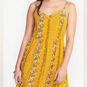 Old Navy Yellow Floral Dress